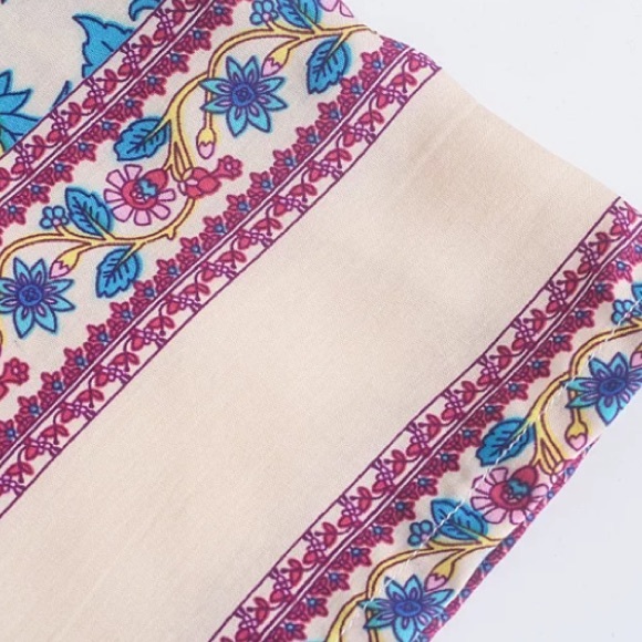 SOLD OUT Colorful Floral Peacock Bohemian Kimono Duster - Picture 13 of 13